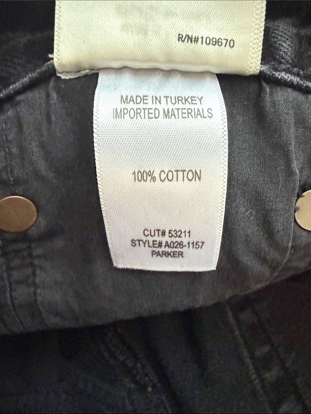 AGOLDE Black Buttonfly Parker Denim/Jean Shorts. Size 27. - Picture 12 of 12